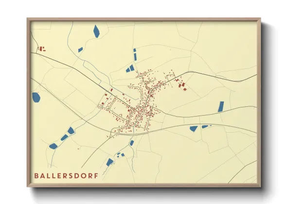 Une affiche de carte sur Ballersdorf