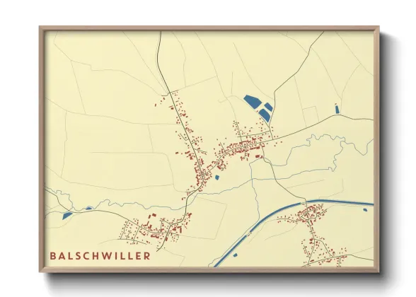 Une affiche de carte sur Balschwiller