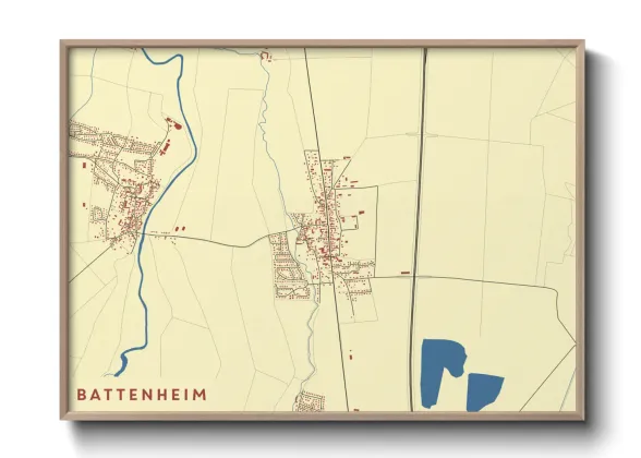 Une affiche de carte sur Battenheim