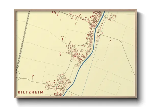 Une affiche de carte sur Biltzheim