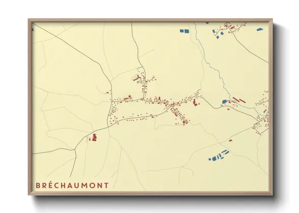 Une affiche de carte sur Bréchaumont