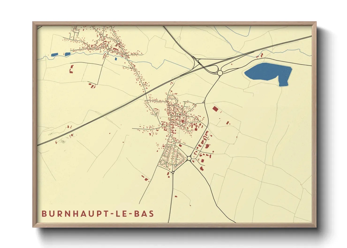 Un poster carteBurnhaupt-le-Bas