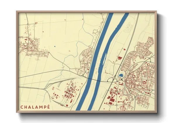Une affiche de carte sur Chalampé