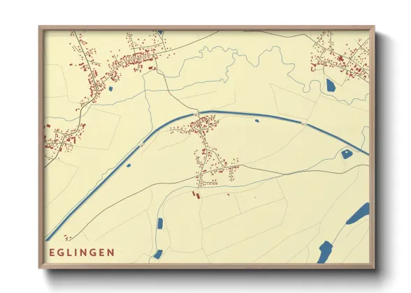 Une affiche de carte sur Eglingen
