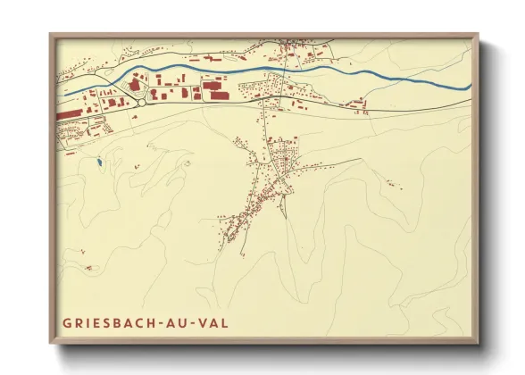 Une affiche de carte sur Griesbach-au-Val