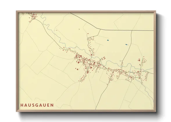 Une affiche de carte sur Hausgauen
