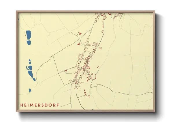 Une affiche de carte sur Heimersdorf