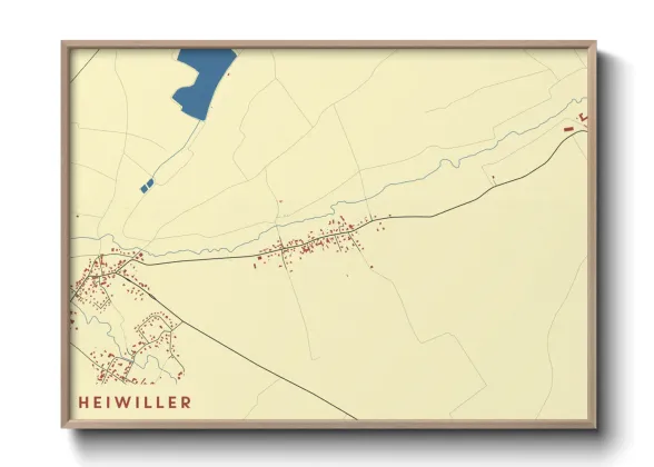 Une affiche de carte sur Heiwiller