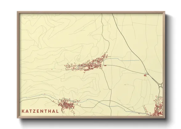 Une affiche de carte sur Katzenthal
