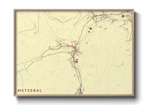 Une affiche de carte sur Metzeral