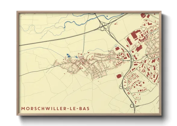 Une affiche de carte sur Morschwiller-le-Bas