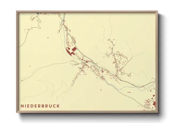 Une affiche de carte sur Niederbruck