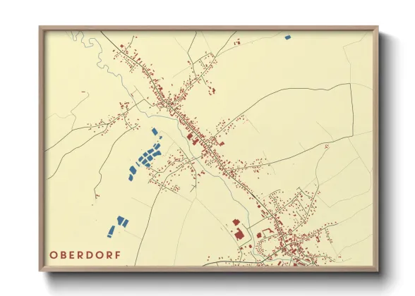 Une affiche de carte sur Oberdorf