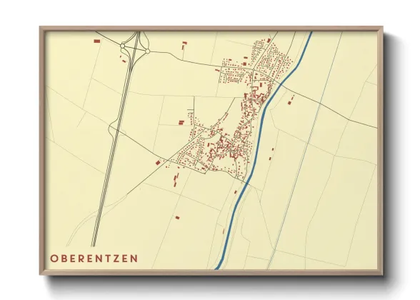 Une affiche de carte sur Oberentzen