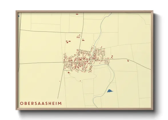 Une affiche de carte sur Obersaasheim