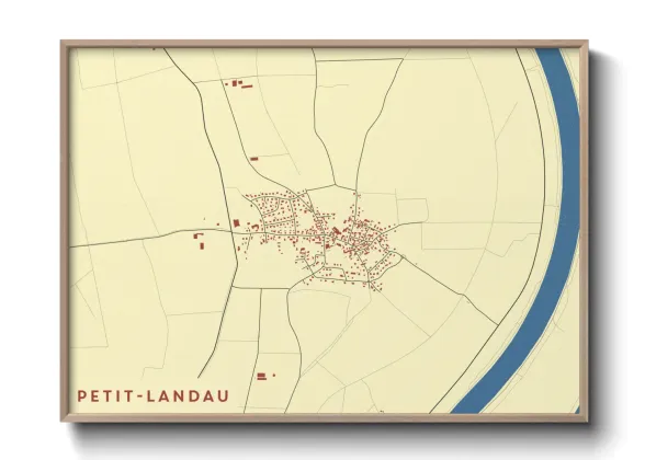 Une affiche de carte sur Petit-Landau