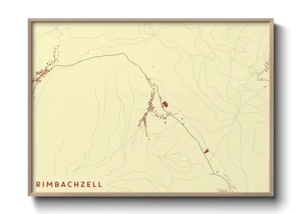 Une affiche de carte sur Rimbachzell
