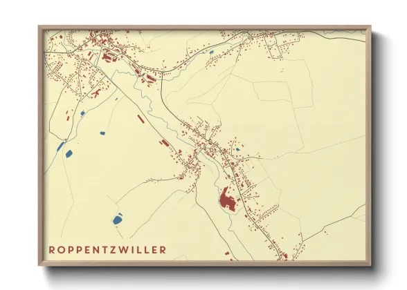 Une affiche de carte sur Roppentzwiller