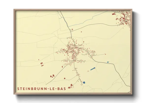 Une affiche de carte sur Steinbrunn-le-Bas