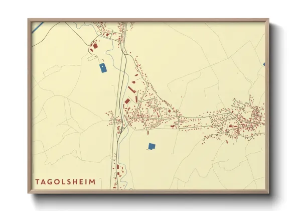 Une affiche de carte sur Tagolsheim