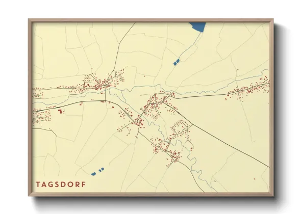Une affiche de carte sur Tagsdorf