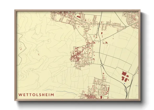 Une affiche de carte sur Wettolsheim