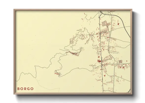 Une affiche de carte sur Borgo