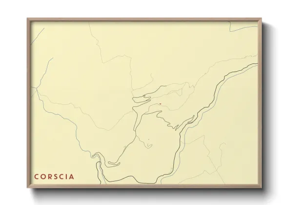 Une affiche de carte sur Corscia