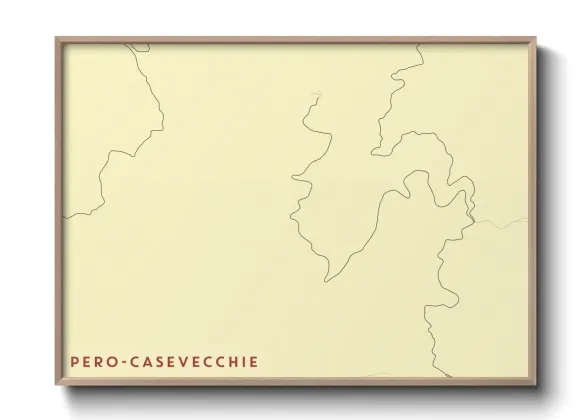 Une affiche de carte sur Pero-Casevecchie