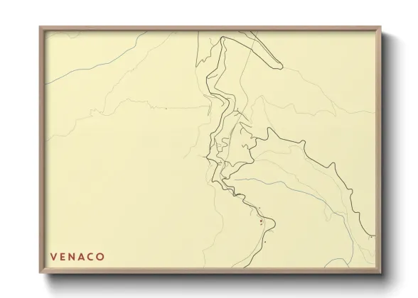 Une affiche de carte sur Venaco