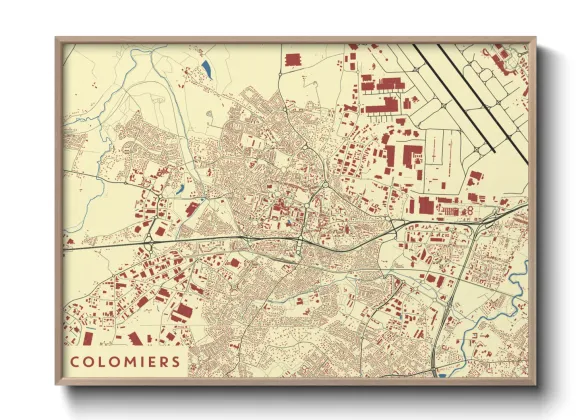 Une affiche de carte sur Colomiers