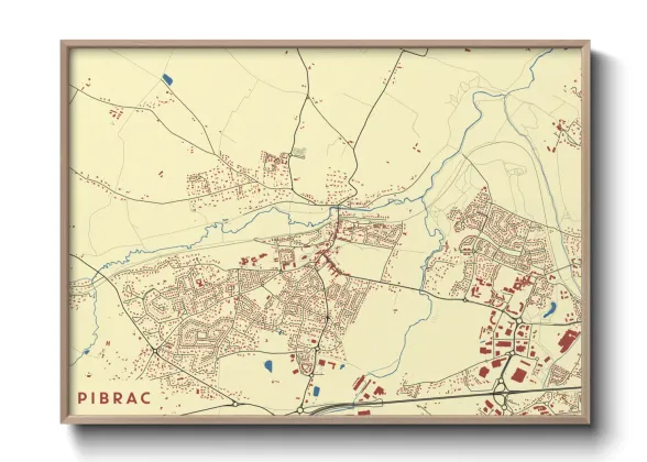 Une affiche de carte sur Pibrac