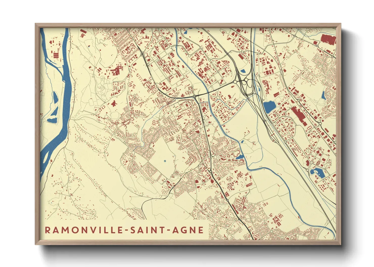 Un poster carteRamonville-Saint-Agne