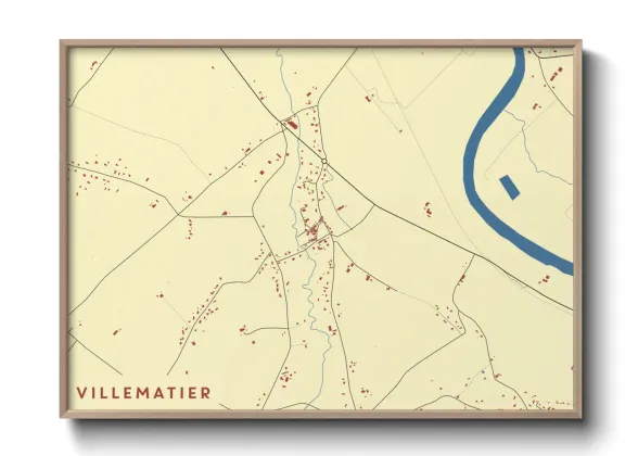 Une affiche de carte sur Villematier