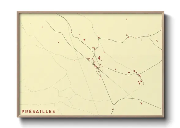Une affiche de carte sur Présailles