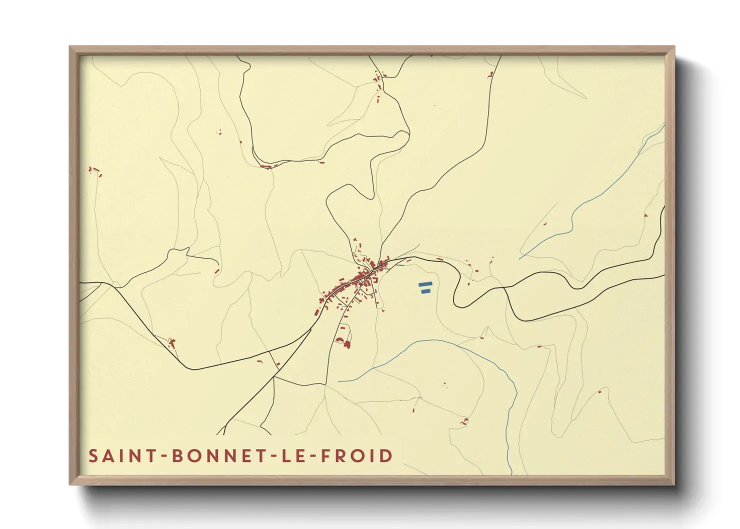 Un poster carteSaint-Bonnet-le-Froid