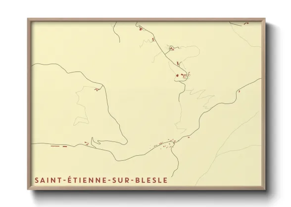 Une affiche de carte sur Saint-Étienne-sur-Blesle