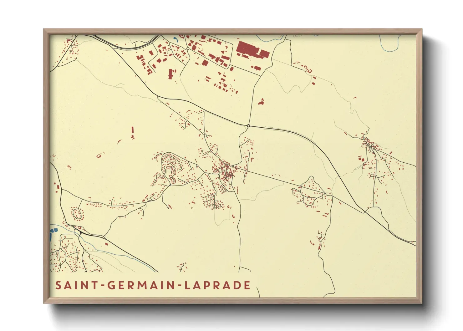 Un poster carteSaint-Germain-Laprade