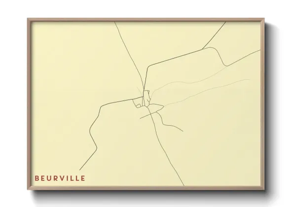 Une affiche de carte sur Beurville