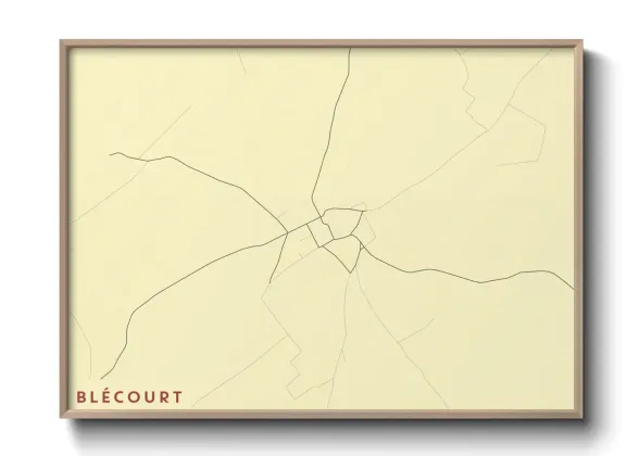 Une affiche de carte sur Blécourt