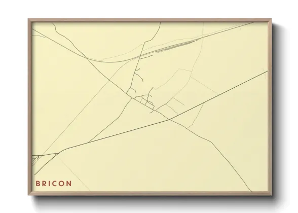 Une affiche de carte sur Bricon