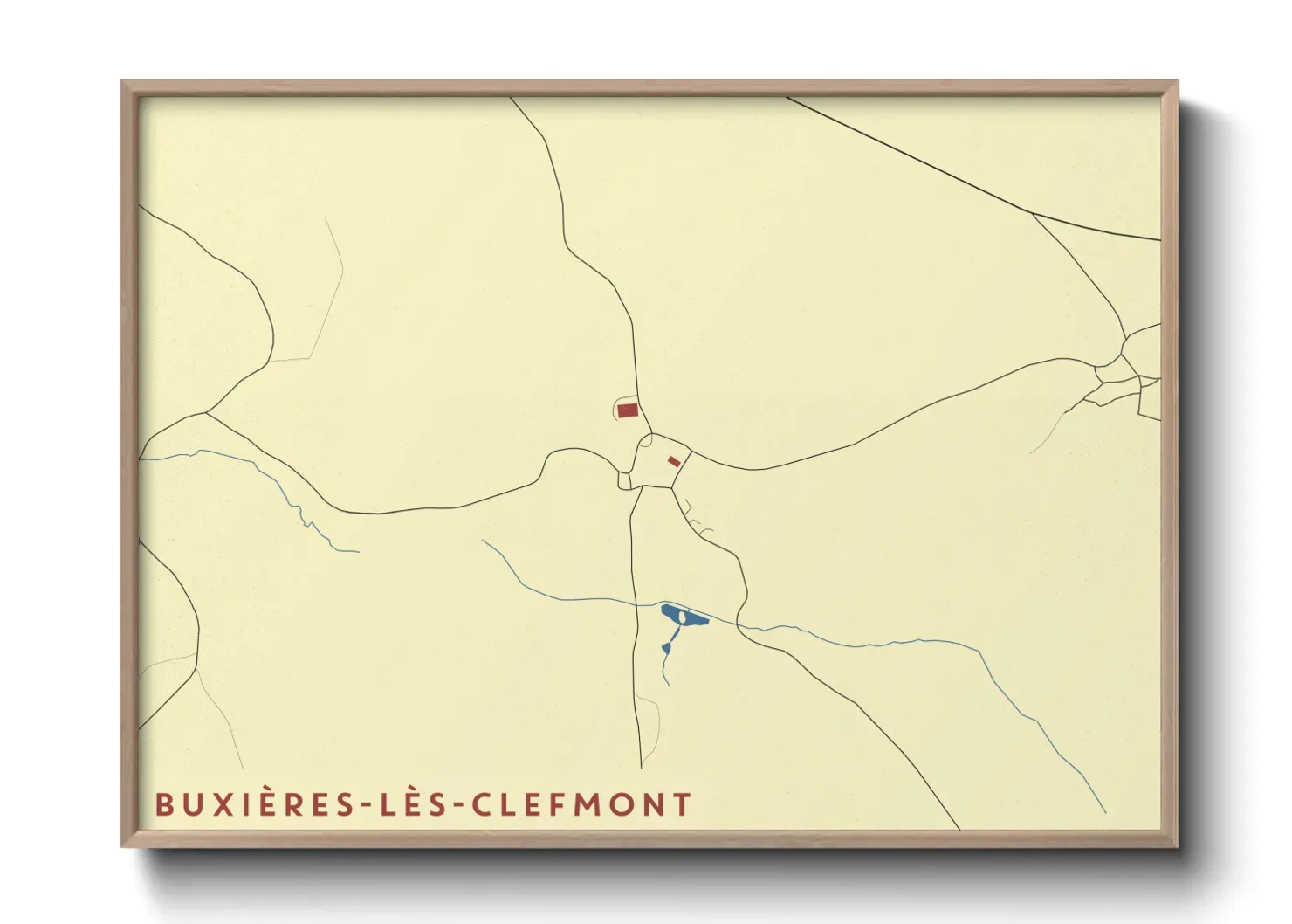 Un poster carteBuxières-lès-Clefmont