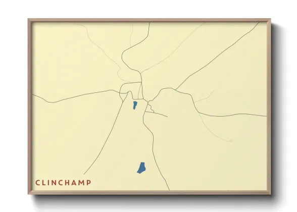 Une affiche de carte sur Clinchamp