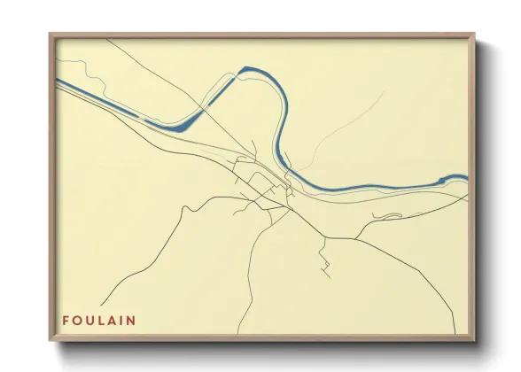 Une affiche de carte sur Foulain