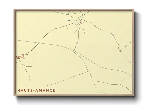 Une affiche de carte sur Haute-Amance
