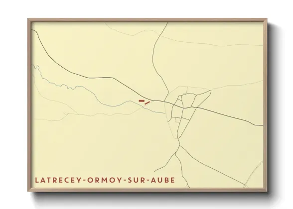 Une affiche de carte sur Latrecey-Ormoy-sur-Aube