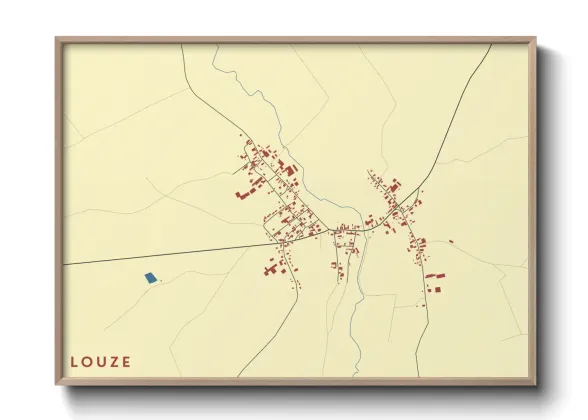 Une affiche de carte sur Louze