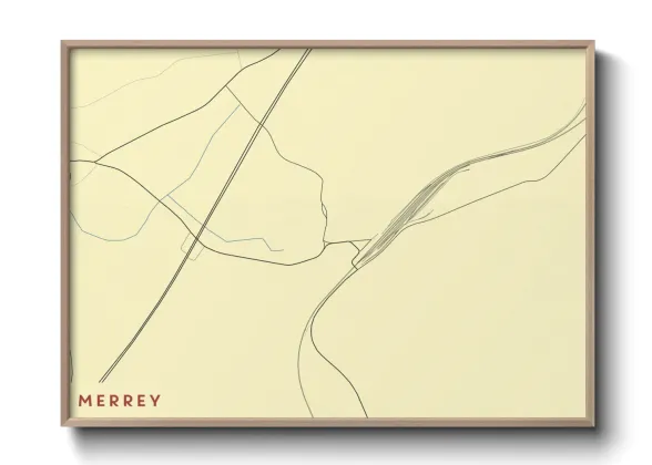 Une affiche de carte sur Merrey