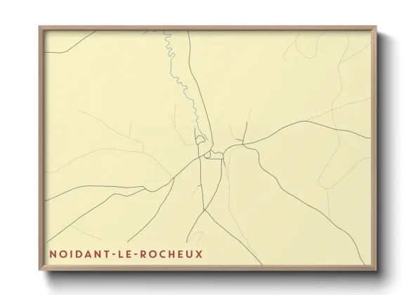 Une affiche de carte sur Noidant-le-Rocheux