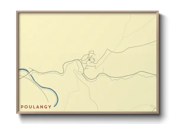 Une affiche de carte sur Poulangy